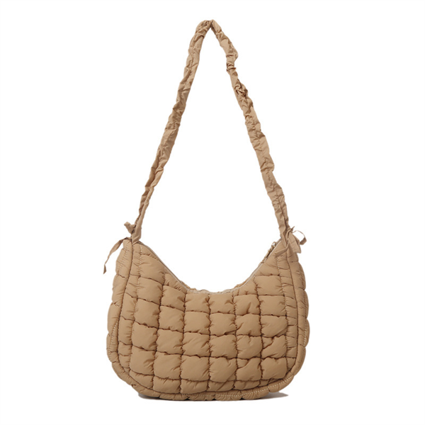 Women Puffy Sling Crossbody Fanny Bag Outdoor Travel Puffer Bags Casual Custom Logo Puffer Tote Bags