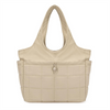 Fashionable Quilted Tote Shoulder Bag Portable Puffer Bag Lightweight Fluffy Handbag for Woman