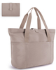 Foldable Zipper Tote Bag for Women Large Shoulder Bag Top Handle Handbag for Travel And Work