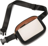 Ladies Waist Bags Fanny Packs Unisex Crossbody Bag PU Leather Black Waist Bags for Women with Adjustable Strap Mini Belt