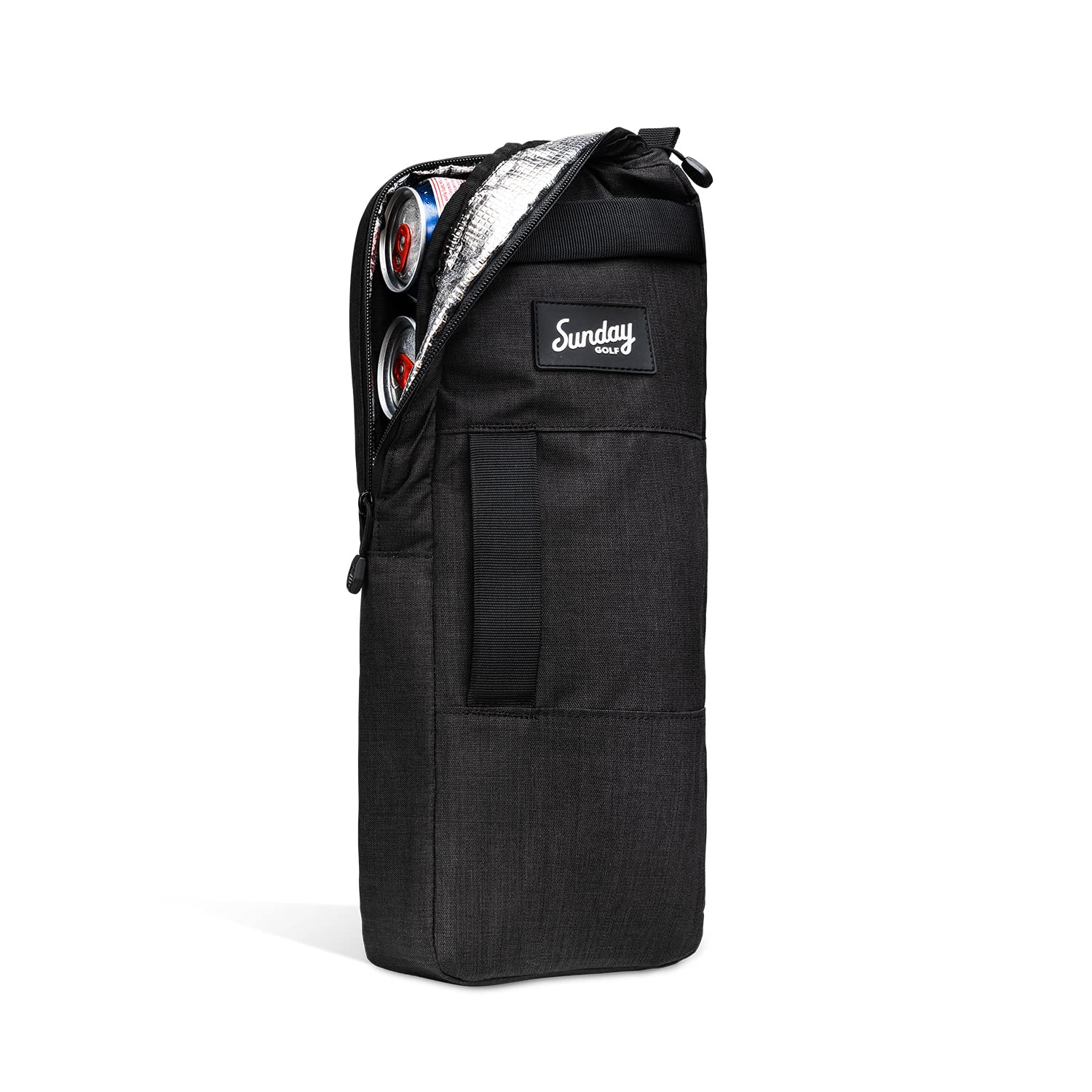 Golf Cooler Bag, Capacity for 7 Cans, Discrete, Water Resistant Zippers, Sleeves for Ice Packs, with 3 Grab Handles by Sunday Golf