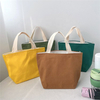 Portable Cotton Canvas Tote Lunch Bag for Adult Lunch Box Storage Food Delivery Office Thermal Cooler Lunch Bag