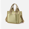 Fashion Khaki Cotton Canvas Wholesale Girls Casual Shoulder Bag Women Tote Bags with Custom logo
