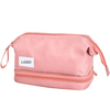 Pink Wholesale Custom Waterproof Durable High Quality Multicolor Polyester Makeup Toiletry Cosmetic Pouch Make Up Bag for Women
