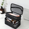 Durable Custom Logo Customize Premium Promotion Foldable Portable Designer Design Zipper-mesh Cosmetic Makeup Tote Bag