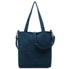 Custom Women Corduroy Tote Shoulder Bag with Pocket Big Capacity Shopping Shoulder Bag