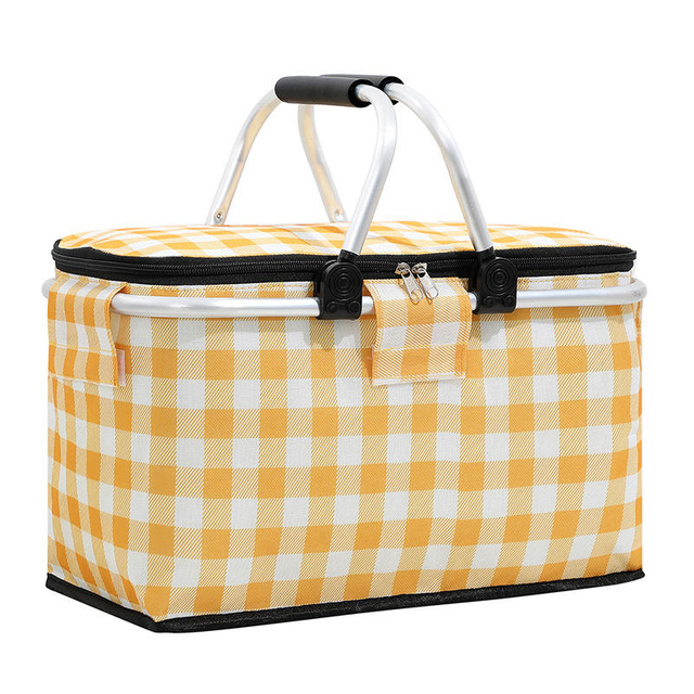 Factory custom Outdoor Foldable Insulated Thermal Food Storage Colllapsible Cooler Bag Picnic Basket Set