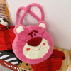Lovely Fuzzy Girls Warm Custom Pattern Tote Bag Designer Colorful Zipper Handbag with Logo
