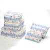 High Quality Printed Packing Cubes Travel Clothes Cube Bags Striped Compression Packing Cubes