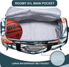 22" 38L Sublimation Sports Duffel Bags for Men Football Backpack with Shoe Compartment, Large Carry on Bag for Travel