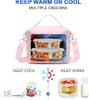 Woman Kids Travel Picnic Insulated Meals Bento Bags Cooler Leakproof Insulated Thermo Lunch Cooler Bag Pink