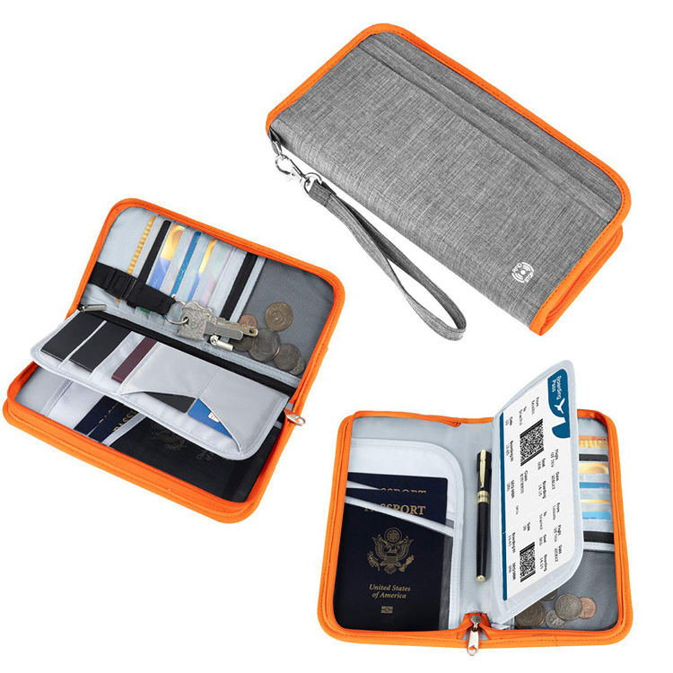 RFID Business card holder family passport holder travel wallet
