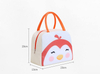 Sublimation Blank Lunch Tote Box Kids Cooler Bag Waterproof Thermal Delivery Food Bag with Cute Animal Printing Logo