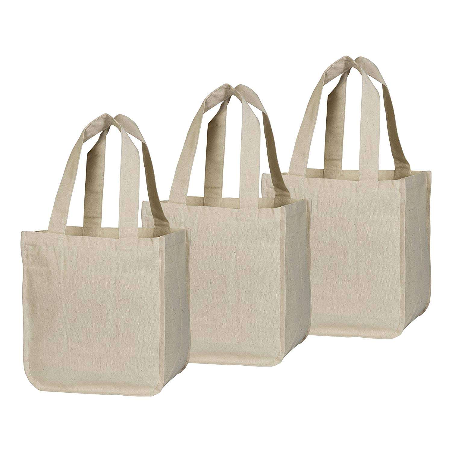 customized Canvas Grocery Shopping Bags Cloth Grocery Tote Bags Reusable Organic Cotton Washable Eco-friendly Bags