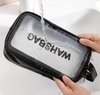 Women Fashion 3pcs Set Waterproof PVC Clear Leather Toiletry Organizer Bags Make Up PU Travel Makeup Bag Cosmetic Bag