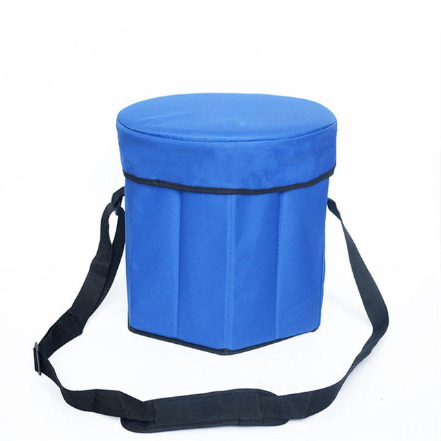 Folding Champagne Cooler Bag Camp Stool with Cooler Bag Picnic with Adjustable Shoulder Strap