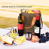 large capacity 6 bottle wine carrier thermal handle tote cooler bag collapsible wine picnic cooler bag insulated