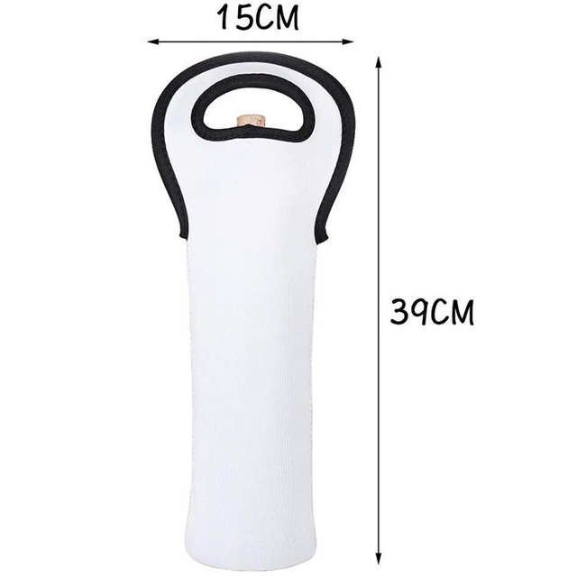 Cheap price factory price manufacturer white customized neoprene bottle sleeve insulated cooler wine bottle bag