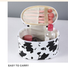 Makeup Bag Set Animal Milk Style Travel Pouch Bags Travel Cosmetic Bag for Women with Cow