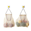 100% Cotton Mesh Produce Canvas Tote Bag Reusable Mesh bags Wholesale for Outdoor Shopping