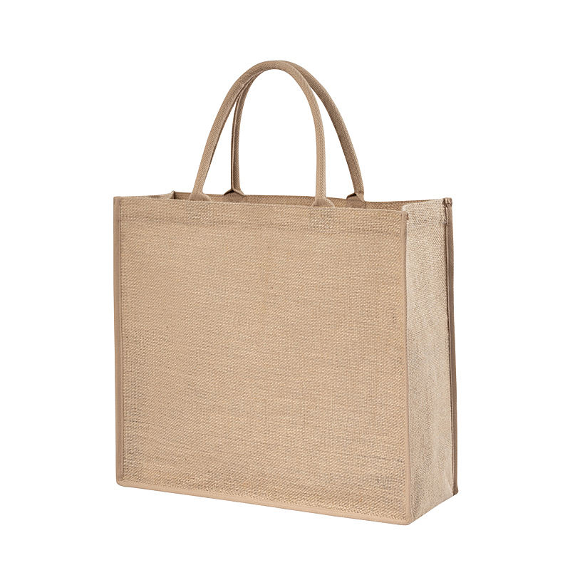 Customized Eco-Friendly Colth Carrying Bag Women Hand Tote Grocery Shopping Handbags Jute Bag
