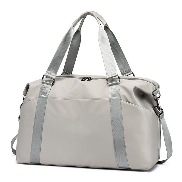 New fashion designer customizable logo sport gray tote bags for gym women 2022 sport gym bag nylon duffle travel bag