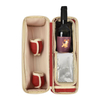 Portable custom logo water resistance multifunctional high quality travel picnic single wine bottle and glass cooler bag tote