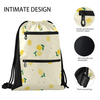 Fashionable Waterproof Nylon Lemon Travel Bag Drawstring Gym Duffel Bag with Shoes Compartment Wholesale Weekend Bags
