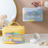 PU PVC Waterproof Wash Bag Pouch Beauty Makeup Bag Zipper Closure Travel Cosmetic Bags with Printed Logo