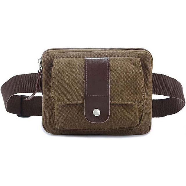 Hot sell China canvas mobile phone pouch belt waist bag for man eco friendly hip bags luxury designer fanny pack