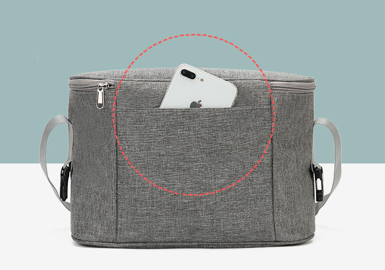 Travel universal baby stroller accessories organizer with cup holders hanging storage bag diaper shoulder bag stroller