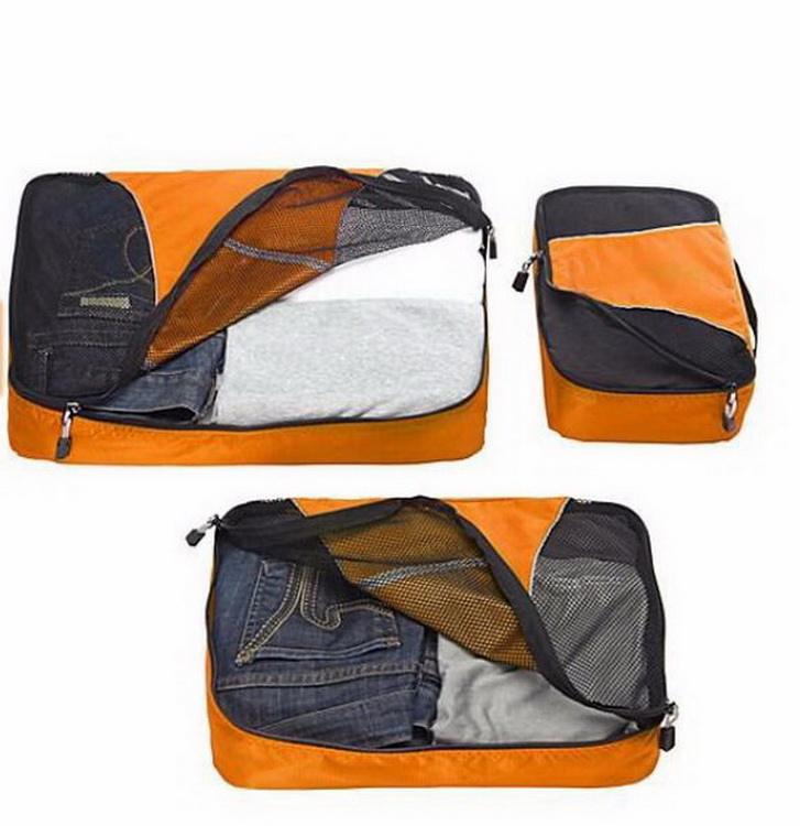 Compression 3 pcs set packing cubes cloth organizer for travel