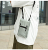 Lightweight RFID protected badge ID card holder travel neck pouch wallet nylon wallet neck sling bag for men