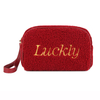 Wholesale Fluffy Fashion Beauty Make Up Bag Women Embroidery Cosmetic Bag