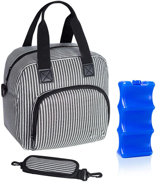 Lunch Box Soft Lunch Bag Breastmilk Cooler Bag with Ice Pack Adjustable Shoulder Strap Thermal Cooler Bag Tote