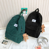 Custom Logo Corduroy Travel Backpack Bag Lightweight Casual Daypack for Women Men