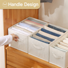 2 Pack Clothes Drawer Organizer for Jeans Closet Organizers for Wardrobe Drawer Foldable Clothes Storage Box