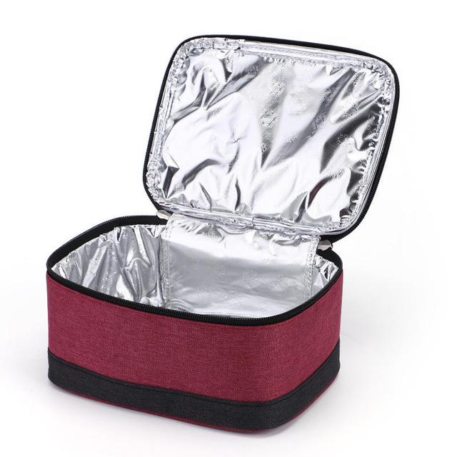 High Quality Aluminum Foil Thermal Insulation Cooler Bag Insulated Carrier Zipper Bags With USB And Handle