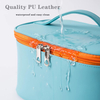 Multifunctional PU Leather Travel Makeup Storage Zipper Organizer Make Up Bags Cosmetic Bag With Handle