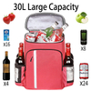 Red Waterproof Oxford Lightweight Shoulder Large Cooling Backpack Insulated Bags Cooler Bag For Women
