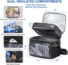 Collapsible Waterproof Leak-proof Outdoor Thermal Large Box Cooler Bags Work Food Bag Insulated Dual Compartment Lunch Liner