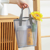 Lightweight Transparent Mesh Beach Bag Large Capacity Net Tote Bag Mesh Toiletry Bag for Girl