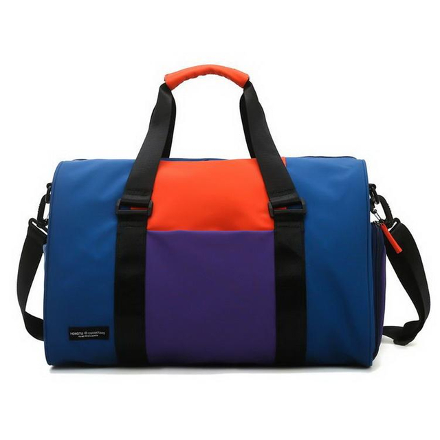 High Quality Custom Logo Nylon Sport Gym Bag with Shoe Compartment Wholesale Factory Price Travel Duffle Bags for Men
