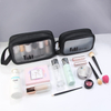 Foldable 3 Sets Strap Brush Makeup Cosmetic Pouch Bag Women And Men Travel Brush Bag Cosmetic