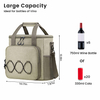 Leak-Proof Beach Spacious Collapsible Soft Cooler 22-can Insulated Grocery Bag with Adjustable Straps for Car Camping