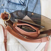 Custom 2pcs Clear Tote Handbags for Women Transparent Crossbody Shoulder Bag with Leather Pouch