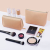 Small Waterproof Pu Leather Makeup Pouch with Zipper Storage Cosmetic Bag for Women And Girls Make Up Bag Travelling