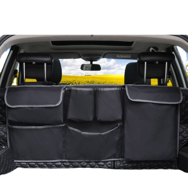 SUV Car Back Seat Storage Bag Car Chair Back Oxford Cloth Hanging Bag Rear Tailbox Storage Bag