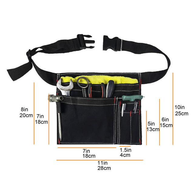 Garden Craft Kit Outdoor Canvas Portable Large Capacity Storage Fanny Pack Garden Trimming Tool Bag