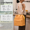 Reusable Office Picnic Food Insulated Lunch Bag Wide-open Cooler Tote Bag Women Lunch Bag with Adjustable Shoulder Strap
